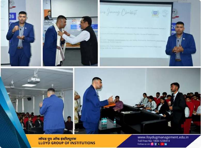 Research Cell activities collage - Lloyd UG Management
