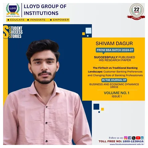 Shivam Dagur - Student Success Story, published research paper